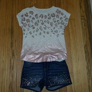 Justice two piece out fit